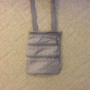 Gray nylon purse